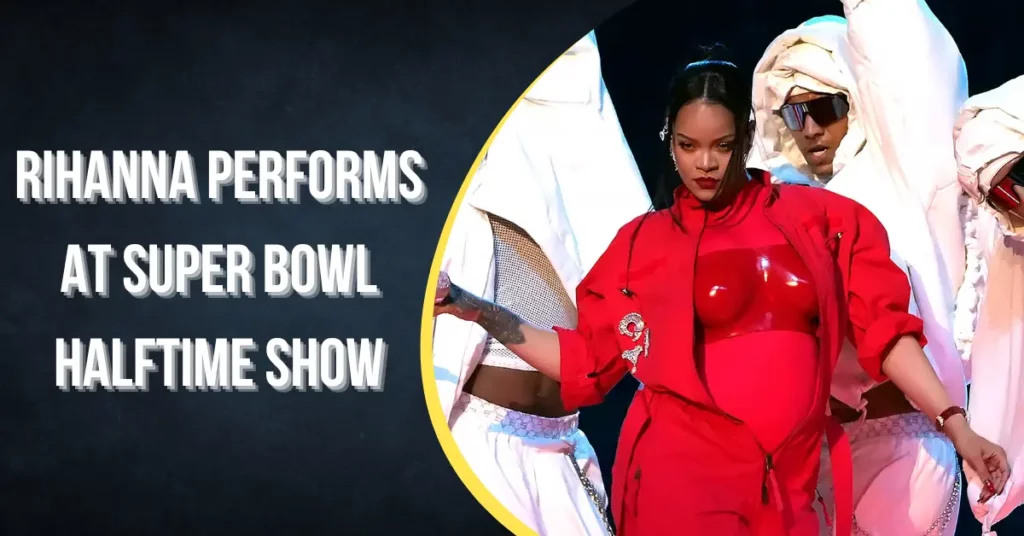 Rihanna Performs At Super Bowl Halftime Show